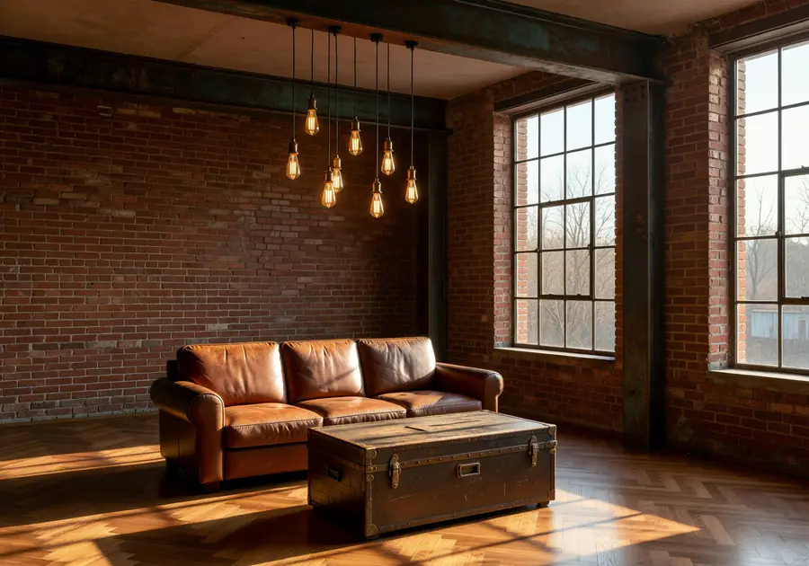 AI-rendered Industrial interior design — DecorAI (decoraiapp.download)